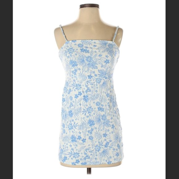 Wild Fable White & Light Blue Floral Dress - Picture 3 of 3